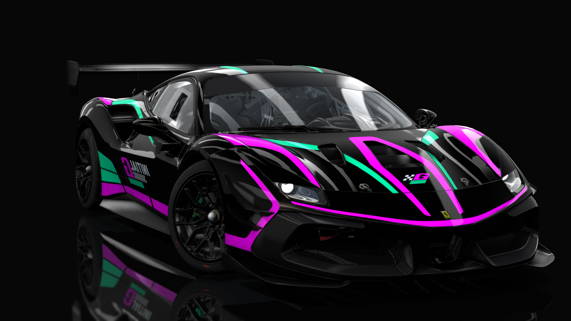 INITIAL G Black Ferrari 488 Challenge Evo 2020 – Initial G — INITIAL G Black