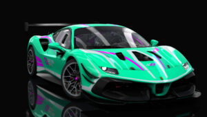 Ferrari 488 Challenge Evo 2020 – Initial G — INITIAL G Black Neon Mint