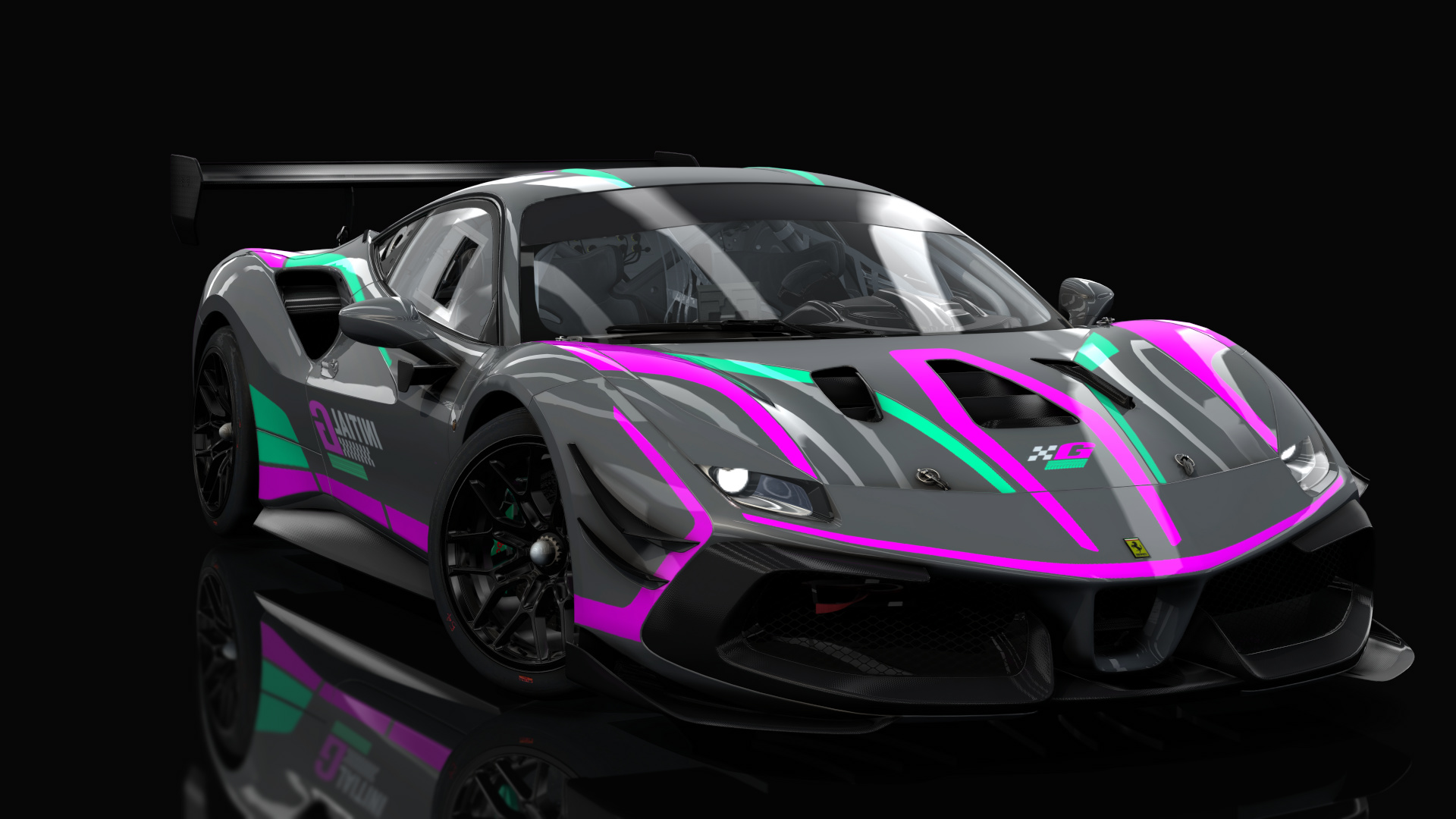 INITIAL G Gray Ferrari 488 Challenge Evo 2020 – Initial G — INITIAL G Gray