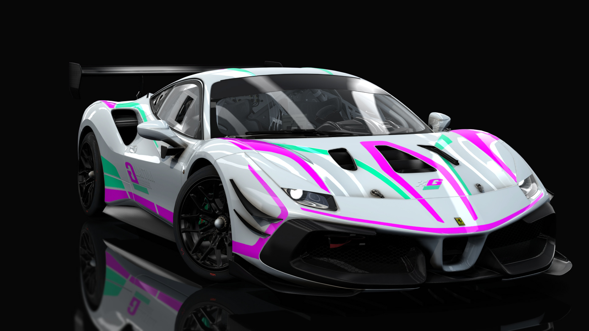 INITIAL G White Ferrari 488 Challenge Evo 2020 – Initial G — INITIAL G White